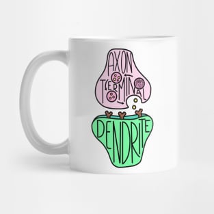 Hand Drawn Labeled Cute Neuron Synapse Mug